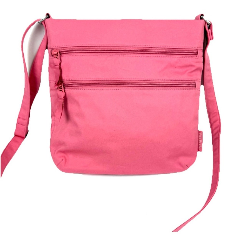 Vera Bradley Triple Zip Hipster Happiness Returns Pink Recycled Barbiecore New‎